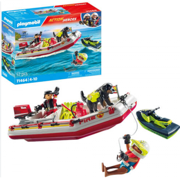 PLAYMOBIL-ΦΟΥΣΚΩΤΟ ΣΚΑΦΟΣ ΠΥΡΟΣΒ./ΘΑΛΑΣ. SCOOTER