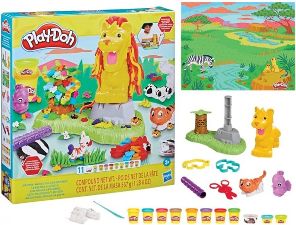 PLAY-DOH GROWIN MANE LION AND FRIENDS (KINA)