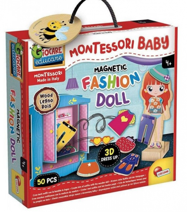 MONTESSORI BABY WOOD MAGNETIC FASHION DOLL