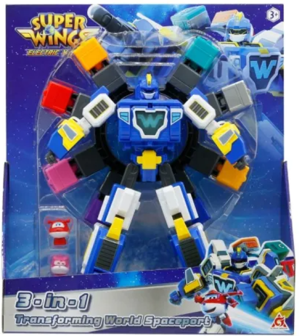 SUPER WINGS ELECTRIC HEROES TRANSFORMING WORLD SPACEPORT