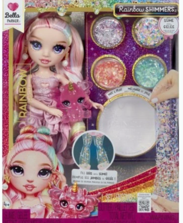 RAINBOW HIGH SHIMMERS ΚΟΥΚΛΑ ΜΟΔΑΣ & SLIME-BELLA