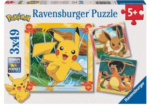 ΠΑΖΛ 3χ49 τεμ.POKEMON PIKATCHU (ΤΣΕΧΙΑ)