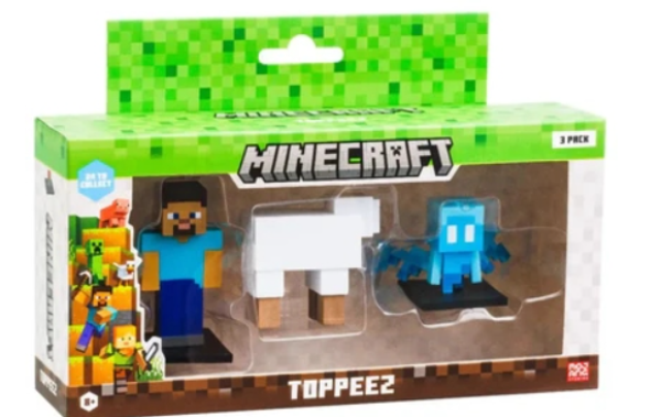 MINECRAFT 3 ΦΙΓΟΥΡΕΣ 3D TOPPEEZ 6εκ.(KINA)