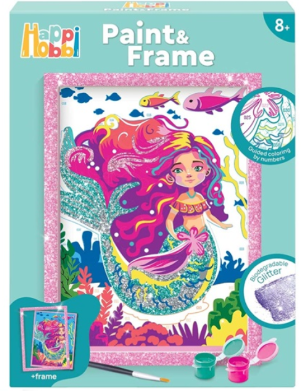 HAPPIHOBBI PAINT & FRAME MYTHICAL MERMAID (KINA)