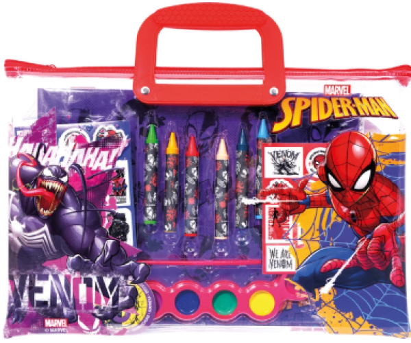 ΣΕΤ ΖΩΓΡΑΦΙΚΗΣ ΔΙΑΦΑΝΗ ΤΣΑΝΤΑ SPIDER-MAN EVERGREEN (KINA)