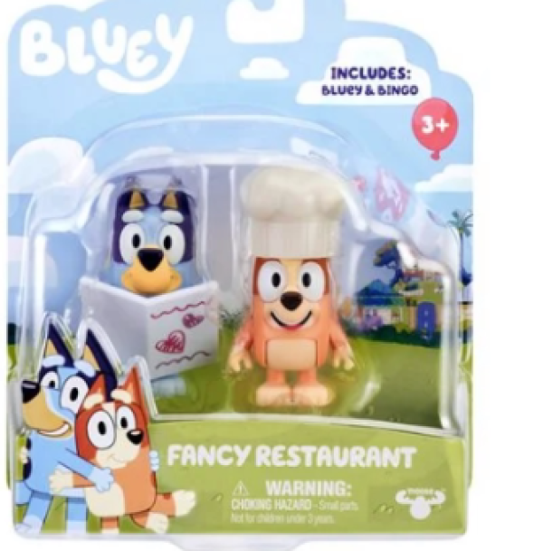 BLUEY S4 FIGURE 2PK ASST (RESTAURANT,DOCTOR,PHOT)-KINA