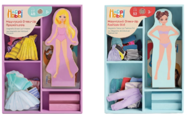HAPPIHOBBI MAGNET WOODEN DOLL,ASSORTM.OF 2(ΚΙΝΑ)