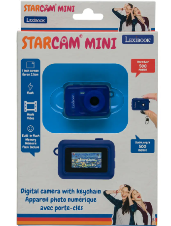 KEYCHAIN MINIATURE CAMERA BLUE