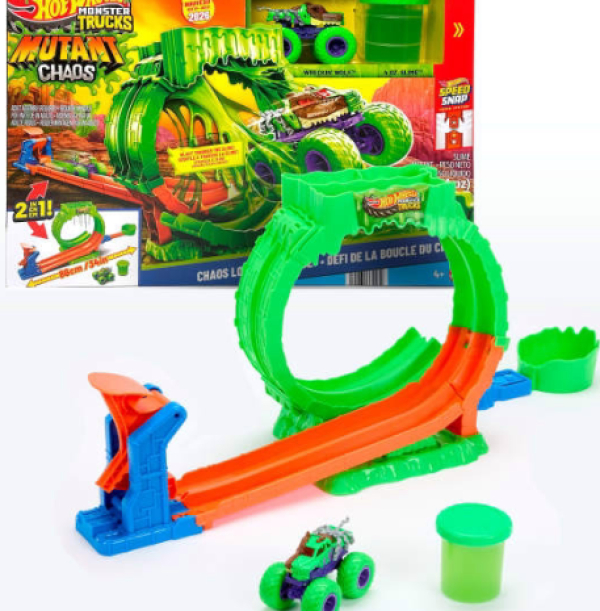 HOT WHEELS M.TRUCKS ΠΙΣΤΑ ΣΥΓΚΡΟΥΣΗΣ ΜΕ SLIME