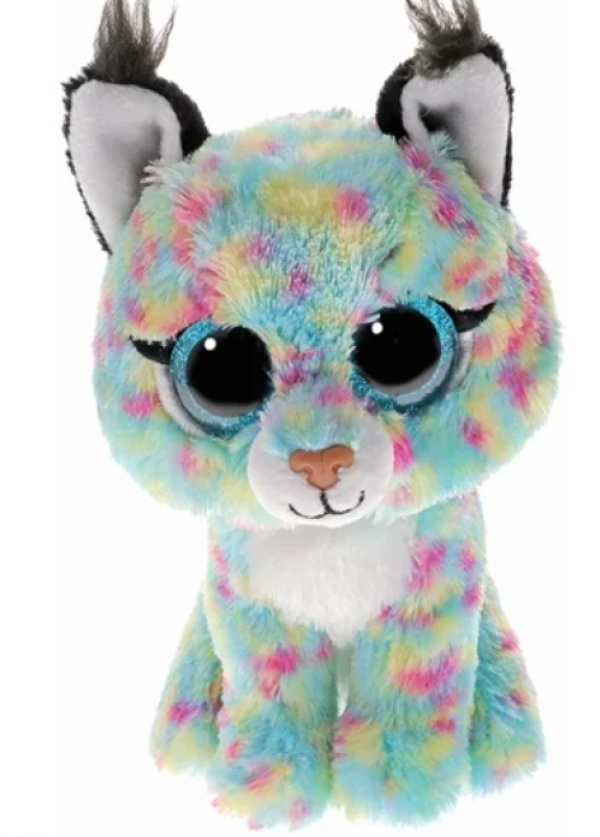 ΧΝΟΥΔ.BEANIE BOOS ΓΑΤΟΥΛΑ ΤΙΡΚΟΥΑΖ ΜΕ ΠΟΛΥΧΡΩΜΕΣ ΒΟΥΛΙΤΣΕΣ 15εκ.(ΚΙΝΑ)