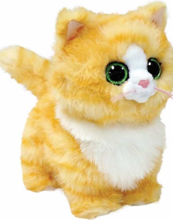 ΧΝΟΥΔ.BEANIE BOOS ΓΑΤΟΥΛΑ ΜΕ ΧΡΥΣΟ ΤΡΙΧΩΜΑ 15εκ.(ΚΙΝΑ)