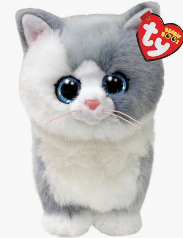 ΧΝΟΥΔ.BEANIE BOOS ΓΑΤΟΥΛΑ ΛΕΥΚΗ/ΓΚΡΙ 15εκ.(ΚΙΝΑ)