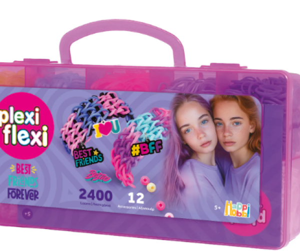 PLEXI FLEXI BFF ΘΗΚΗ 2400 ΛΑΣΤΙΧΑΚΙΑ & 12 ΑΞΕΣΟΥΑΡ (ΚΙΝΑ)