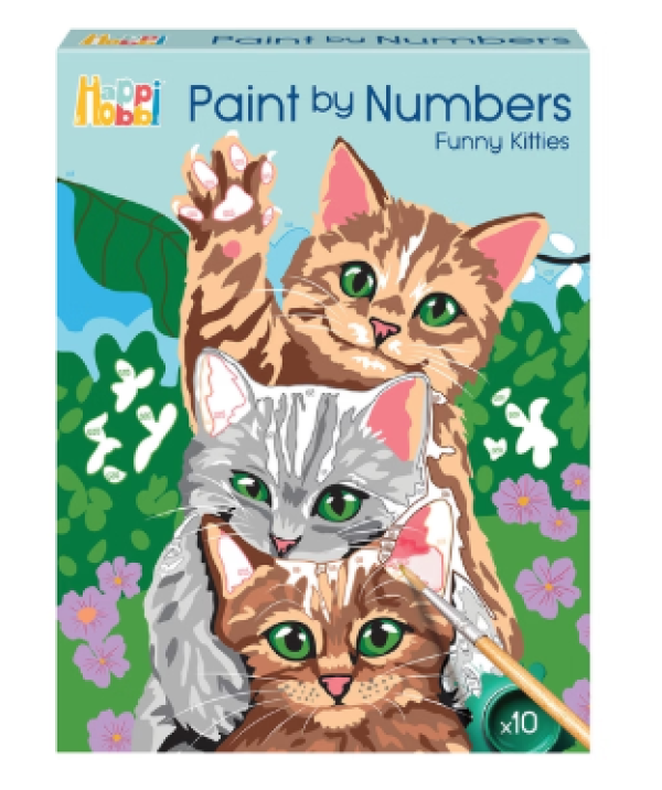 HAPPIHOBBI PAINT BY NUMBERS FUNNY KITTIES (KINA)
