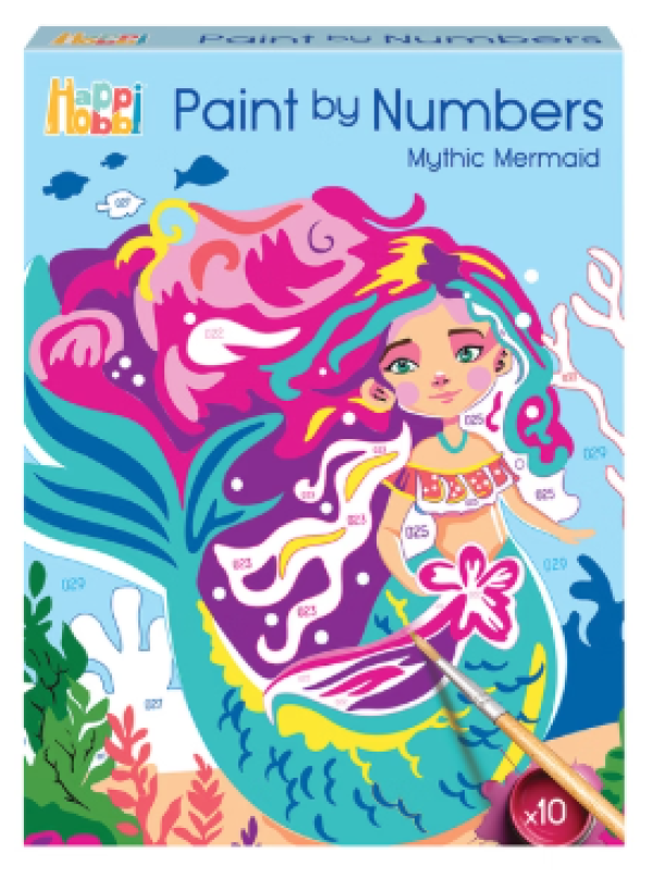 HAPPIHOBBI PAINT BY NUMBERS MYTHICAL MERMAID (KINA)