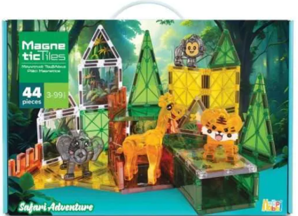 HAPPIHOBBI ΜΑΓΝΗΤΙΚΑ ΤΟΥΒΛΑΚΙΑ SAFARI ADVENTURE 44pcs (KINA)