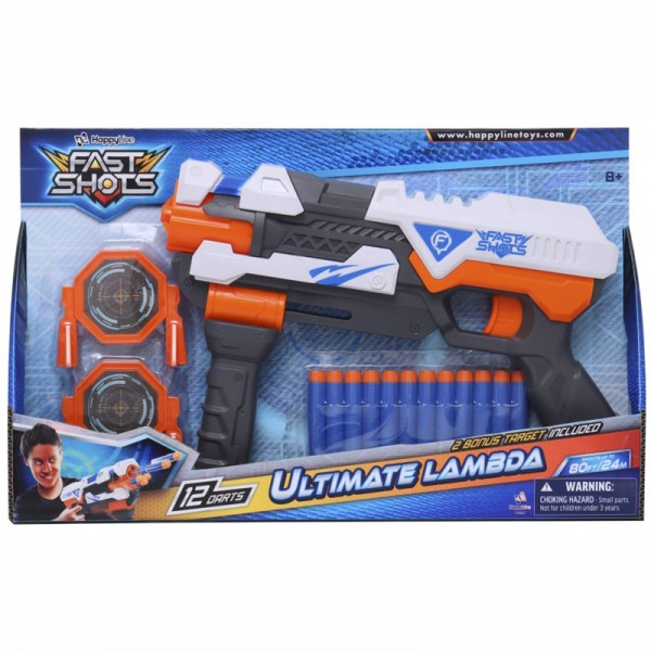 FAST SHOTS ULTIMATE LAMBOA WITH 12 FOAM DARTS AND 2 TARGETS (KINA)