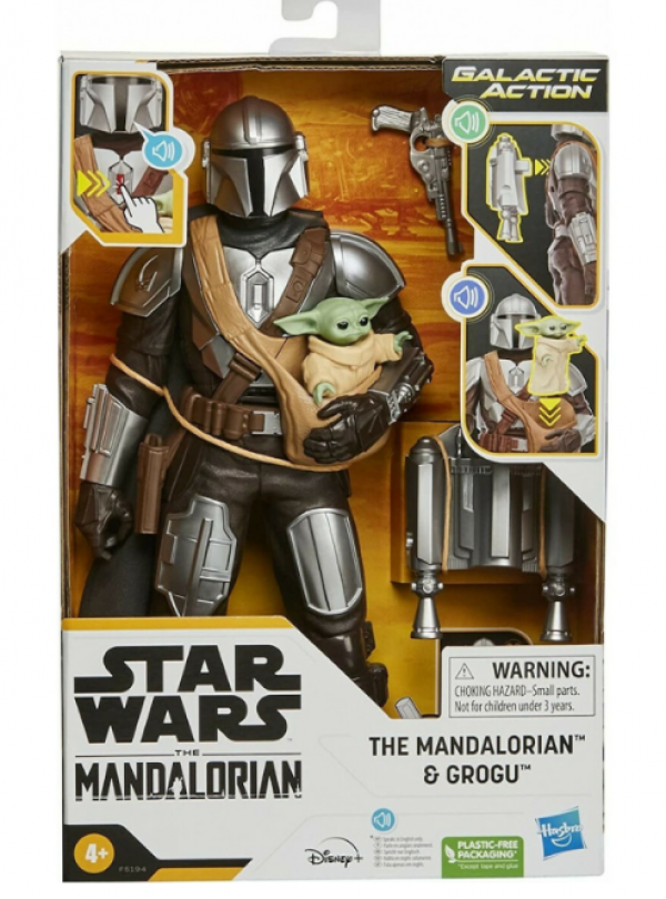 S.WARS GALACTIC ACTION MANDALORIAN AND GROGU