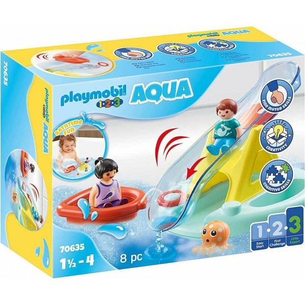 PLAYMOBIL-ΝΗΣΑΚΙ ΜΕ ΝΕΡΟ-ΤΡΑΜΠΑΛΑ & ΒΑΡΚΟΥΛΑ