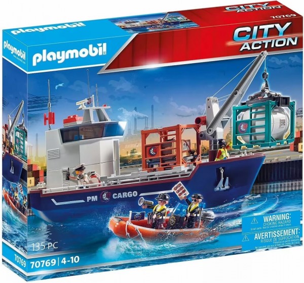 PLAYMOBIL- ΦΟΡΤΗΓΟ ΠΛΟΙΟ & ΤΑΧΥΠΛΟΟ ΣΚΑΦΟΣ ΤΕΛΩΝΕΙΑΚΩΝ
